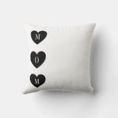 Minimale foto van Black en White Mam Love Kussen (Achterkant)