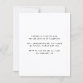 Minimale foto van budget 1e verjaardag uitnodigen (Achterkant)