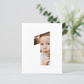 Minimale foto van budget 1e verjaardag uitnodigen (Staand voorkant)