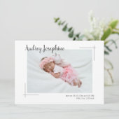 Minimale foto van Collage Baby Girl aan twee zijde Aankondiging (Staand voorkant)