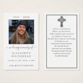 Minimale foto van de begrafenis Celtic Prayer Kaar Visitekaartje (Voorkant /achterkant)