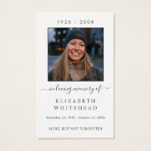 Minimale foto van de begrafenis Celtic Prayer Kaar Visitekaartje (Voorkant)