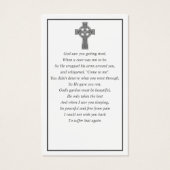 Minimale foto van de begrafenis Celtic Prayer Kaar Visitekaartje (Achterkant)