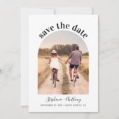 Minimale foto van Elegant Arched Lijst Save The Date (Voorkant)