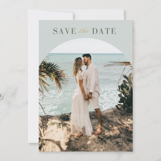 Minimale foto van Elegant sparen de Datum Save The Date (Voorkant)