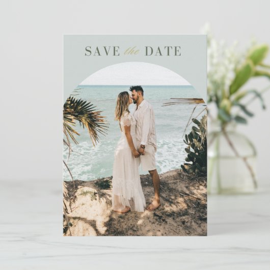 Minimale foto van Elegant sparen de Datum Save The Date (Staand voorkant)
