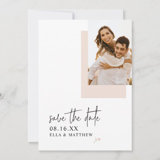Minimale foto van Elegant sparen de Datum Save The Date (Voorkant)