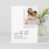 Minimale foto van Elegant sparen de Datum Save The Date (Staand voorkant)