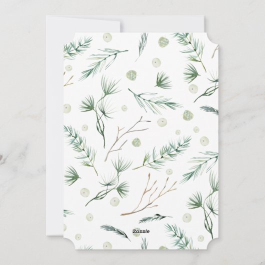 Minimale foto van getrouwde en vrolijke Passen get Feestdagenkaart (Achterkant)