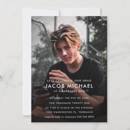 Minimale foto van Graduation Party Kaart (Voorkant)