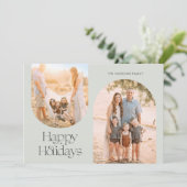 Minimale foto van het moderne Lijst van de Kunst Feestdagenkaart (Staand voorkant)