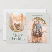 Minimale foto van het moderne Lijst van de Kunst Feestdagenkaart (Voorkant)