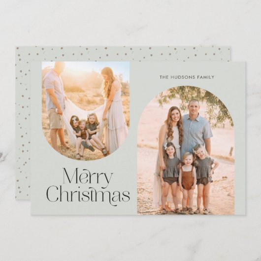 Minimale foto van het moderne Lijst van de Kunst Feestdagenkaart (Voorkant / Achterkant)