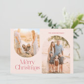 Minimale foto van het moderne Lijst van de Kunst Feestdagenkaart (Staand voorkant)