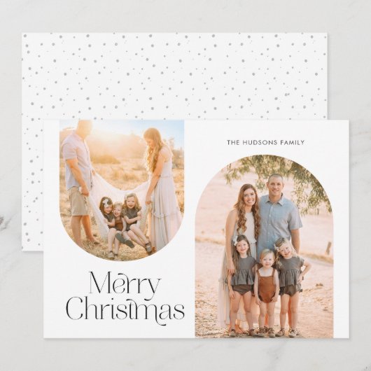 Minimale foto van het moderne Lijst van de Kunst Feestdagenkaart (Voorkant / Achterkant)