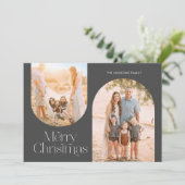 Minimale foto van het moderne Lijst van de Kunst Feestdagenkaart (Staand voorkant)