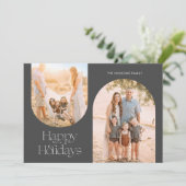 Minimale foto van het moderne Lijst van de Kunst Feestdagenkaart (Staand voorkant)