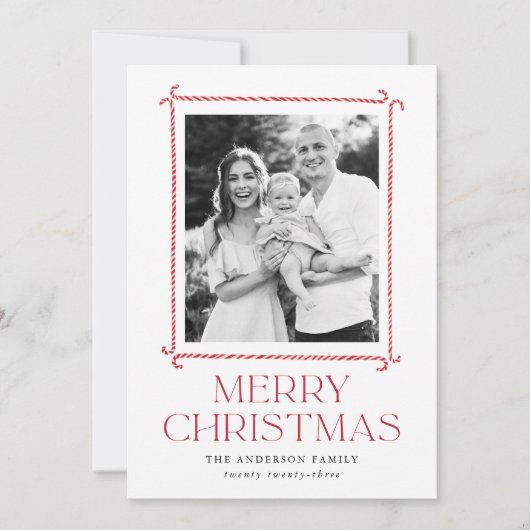 Minimale foto van Lijst met snoepriet Feestdagenkaart (Voorkant)