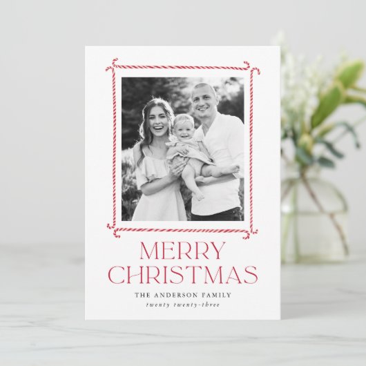 Minimale foto van Lijst met snoepriet Feestdagenkaart (Staand voorkant)