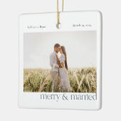 Minimale foto van Merry en Married Keramisch Ornament (Links)