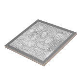 Minimale foto van moderne grijze rand tegeltje (Zijkant)