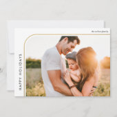 Minimale foto van Moderne Retro-Lijst Feestdagenkaart (Voorkant)