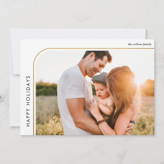 Minimale foto van Moderne Retro-Lijst Feestdagenkaart (Voorkant)