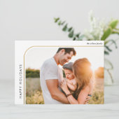 Minimale foto van Moderne Retro-Lijst Feestdagenkaart (Staand voorkant)