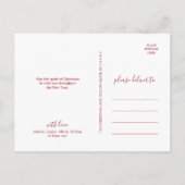 Minimale foto van rood Prettige feestdagen (Achterkant)