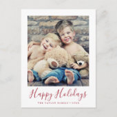 Minimale foto van rood Prettige feestdagen (Voorkant)