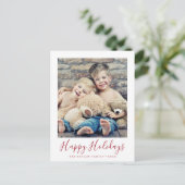 Minimale foto van rood Prettige feestdagen (Staand voorkant)