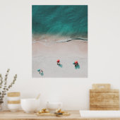 Minimale foto van strand en oceaan poster (Keuken)