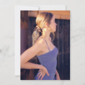 Minimale foto van Trendy Chic Sweet 16 Party Invit Kaart (Achterkant)