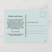 Minimale foto van vrede en liefde 3 feestdagenkaart (Achterkant)