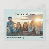 Minimale foto van vrede en liefde 3 feestdagenkaart (Voorkant)
