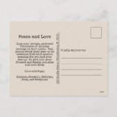 Minimale foto van vrede en liefde 3 feestdagenkaart (Achterkant)