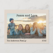 Minimale foto van vrede en liefde 3 feestdagenkaart (Voorkant)