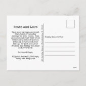 Minimale foto van vrede en liefde 3 feestdagenkaart (Achterkant)