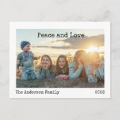 Minimale foto van vrede en liefde 3 feestdagenkaart (Voorkant)