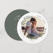 Minimale foto van Waterverf en goudcirculatie Save The Date (Voorkant / Achterkant)