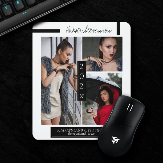 Minimale foto van zwart-wit Afstuderen Muismat