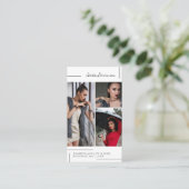 Minimale foto van zwart-wit Afstuderen Visitekaartje (Staand voorkant)