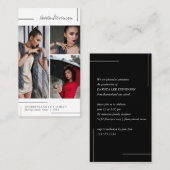 Minimale foto van zwart-wit Afstuderen Visitekaartje (Voorkant / Achterkant)