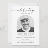 Minimale foto viering van het leven begrafenismonu kaart (Voorkant)