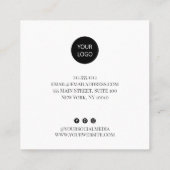 Minimale foto vierkante visitekaartje (Achterkant)