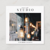 Minimale foto vierkante visitekaartje (Voorkant)