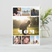 Minimale foto voor Moederdag-inklage van mama Kaart (Staand voorkant)