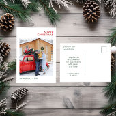 Minimale foto voor vrolijk kerstfeest feestdagenkaart