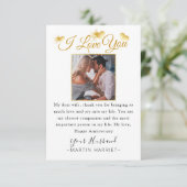 Minimale foto waarvan ik hou van je Jubileum Kaart (Staand voorkant)