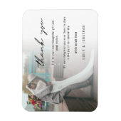 Minimale foto-weddenschap Bedankt Magneet (Verticaal)